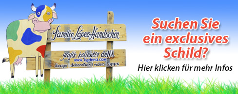 Schild bestellen Dekoration zuercher oberland